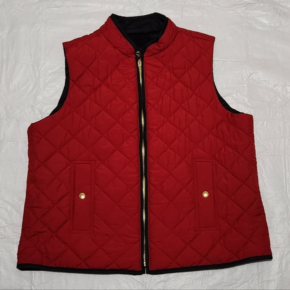 Womens Lauren Ralph Lauren LRL Equestrian Reversible Puffer Vest Plus Size 1X - Picture 4 of 6